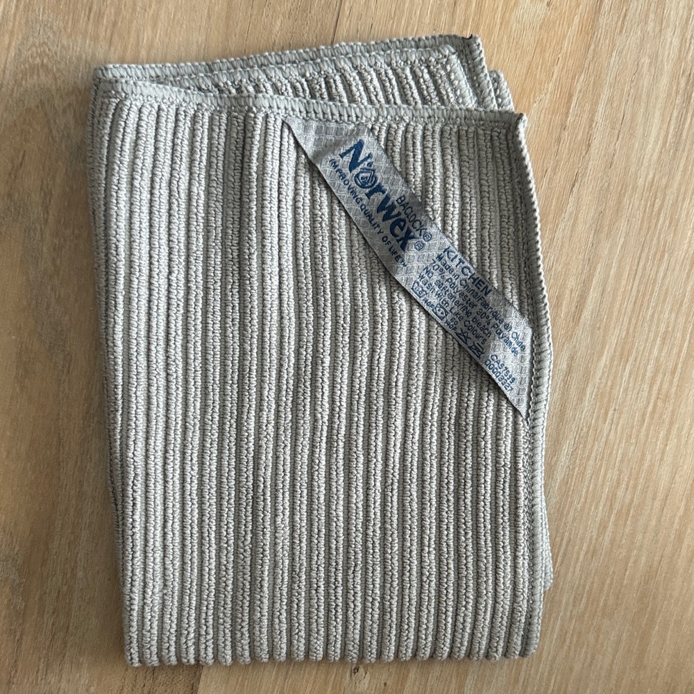 Norwex Ribbed Silver Kitchen Towel
